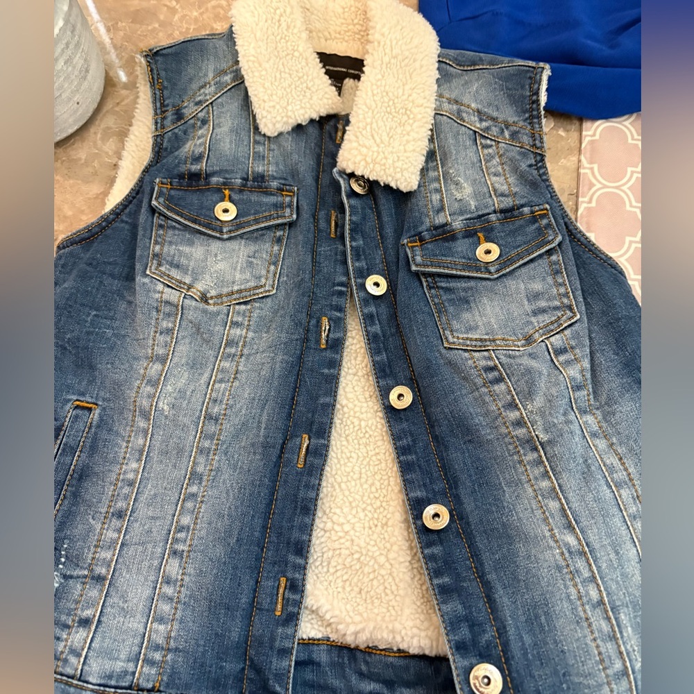 INC Jean vest